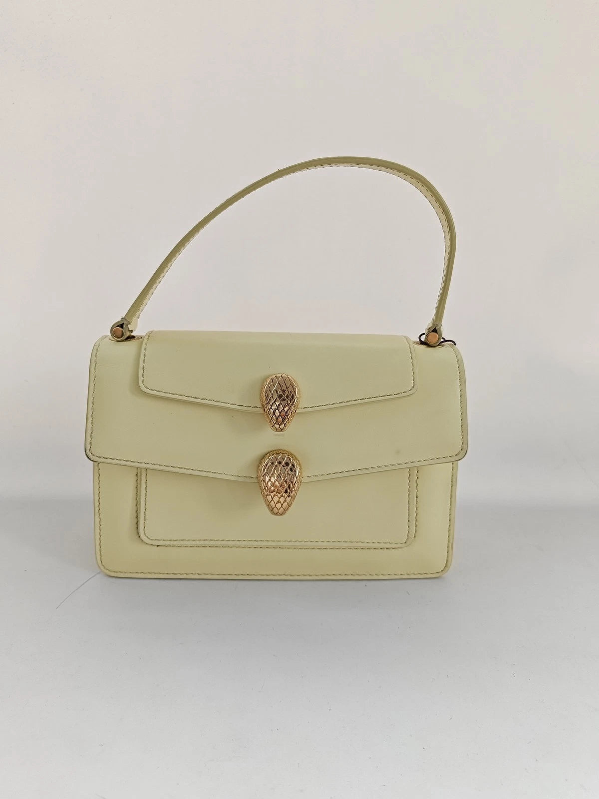 Bvlgari x Alexander Wang Yellow Leather Shoulder Bag For Women