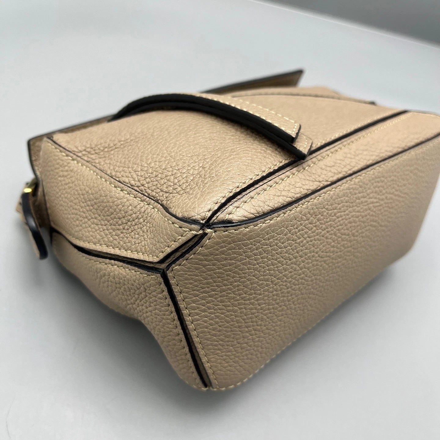 Loewe Mini Geometric Leather Crossbody Bag For Women Beige