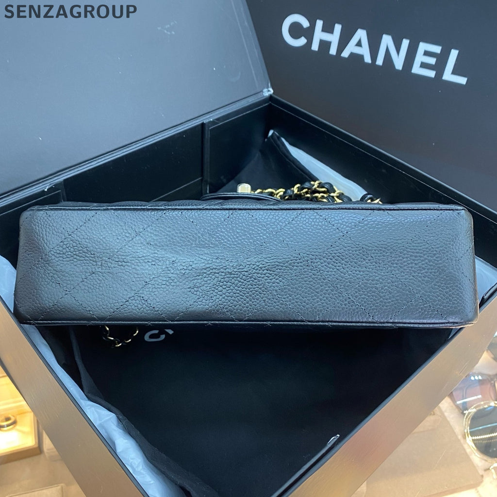 Chanel Classic Flap Black Caviar Medium Chain Shoulder Bag