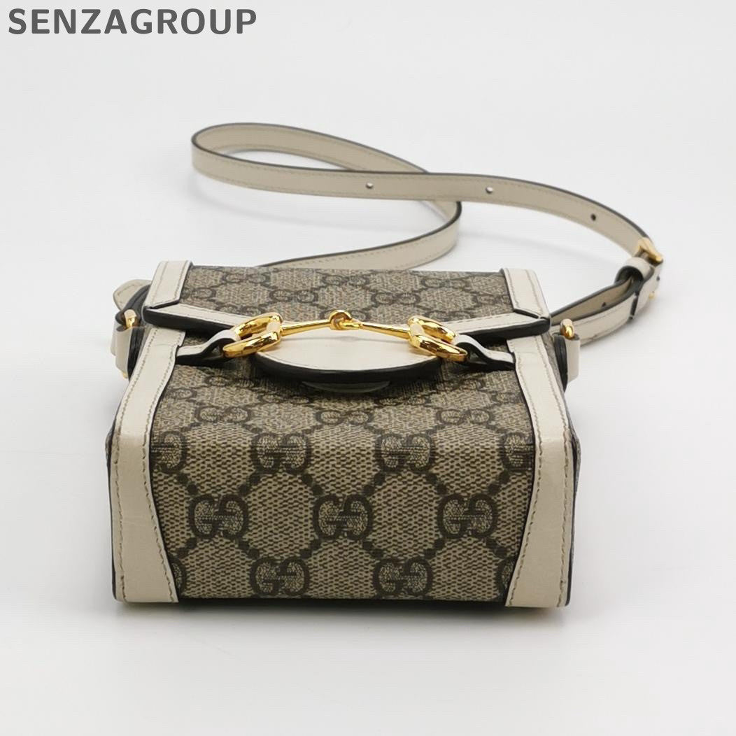 Gucci 1955 GG Supreme Shoulder Bag Brown White Classic Women