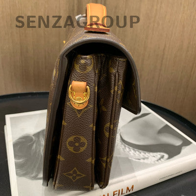 Louis Vuitton Monogram Pochette Metis Crossbody Bag Brown Gold Hardware