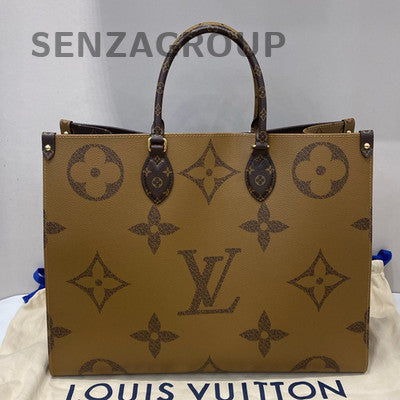 Louis Vuitton OnTheGo GM Tote Bag Monogram Brown Gold Hardware