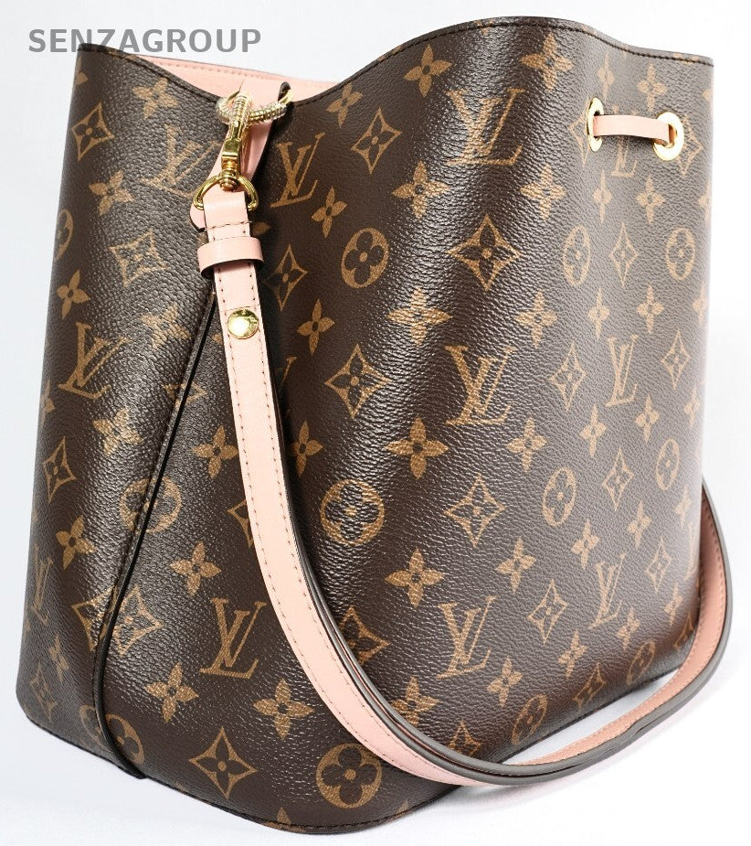 LOUIS VUITTON NEONOE  MONOGRAM ROSE POUDRE CANVAS BUCKET BAG M44022