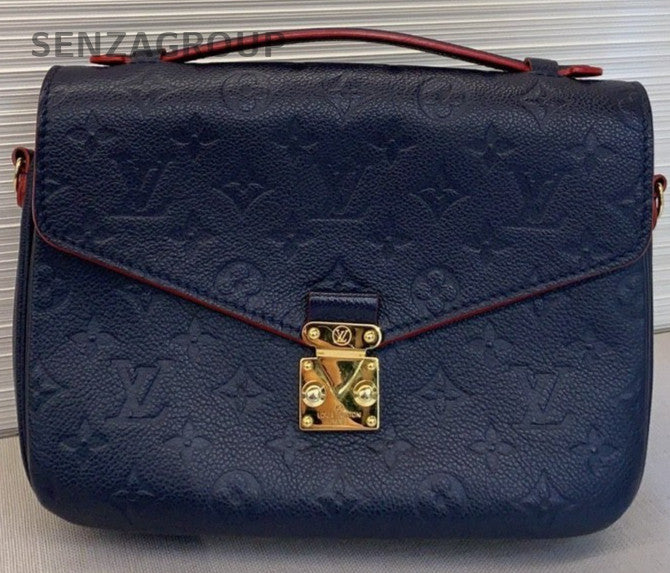 Louis Vuitton Monogram Empreinte Blue Leather Pochette Métis Handbag Crossbody