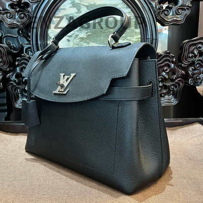 Louis Vuitton Black Silver MY LOCKME EVER Medium Leather Handbag