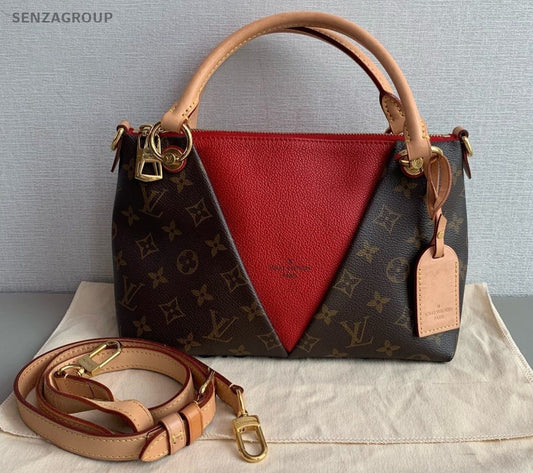 Louis Vuittontote bb Monogram Top Handle Shoulder Crossbody Bag Rare Red