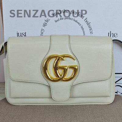 Gucci Arli White Calfskin Envelope Shoulder Crossbody Bag Women Fashion