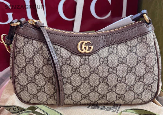 Gucci Ophidia GG Supreme Underarm Bag Shouldre Bag Women Brown Brand New