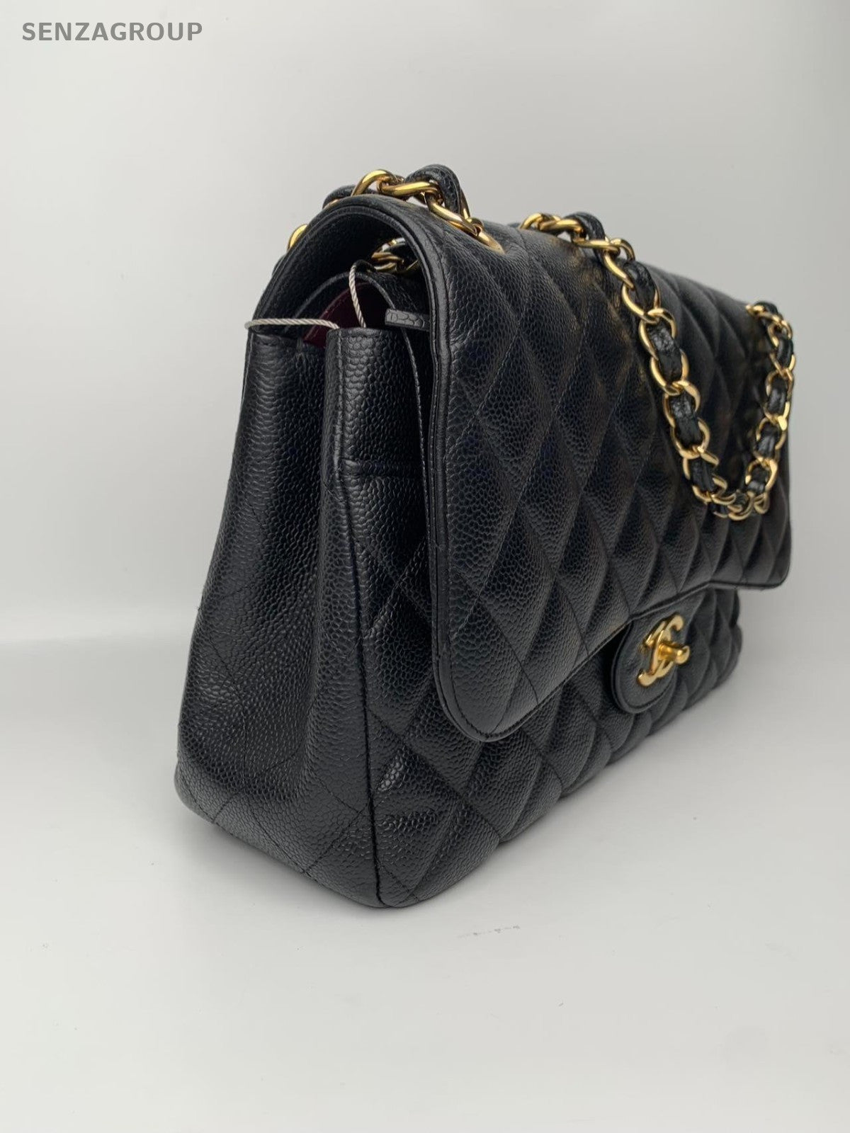 SJ0001 CHANEL CF classic double flap jumbo size golden hardware KY02382
