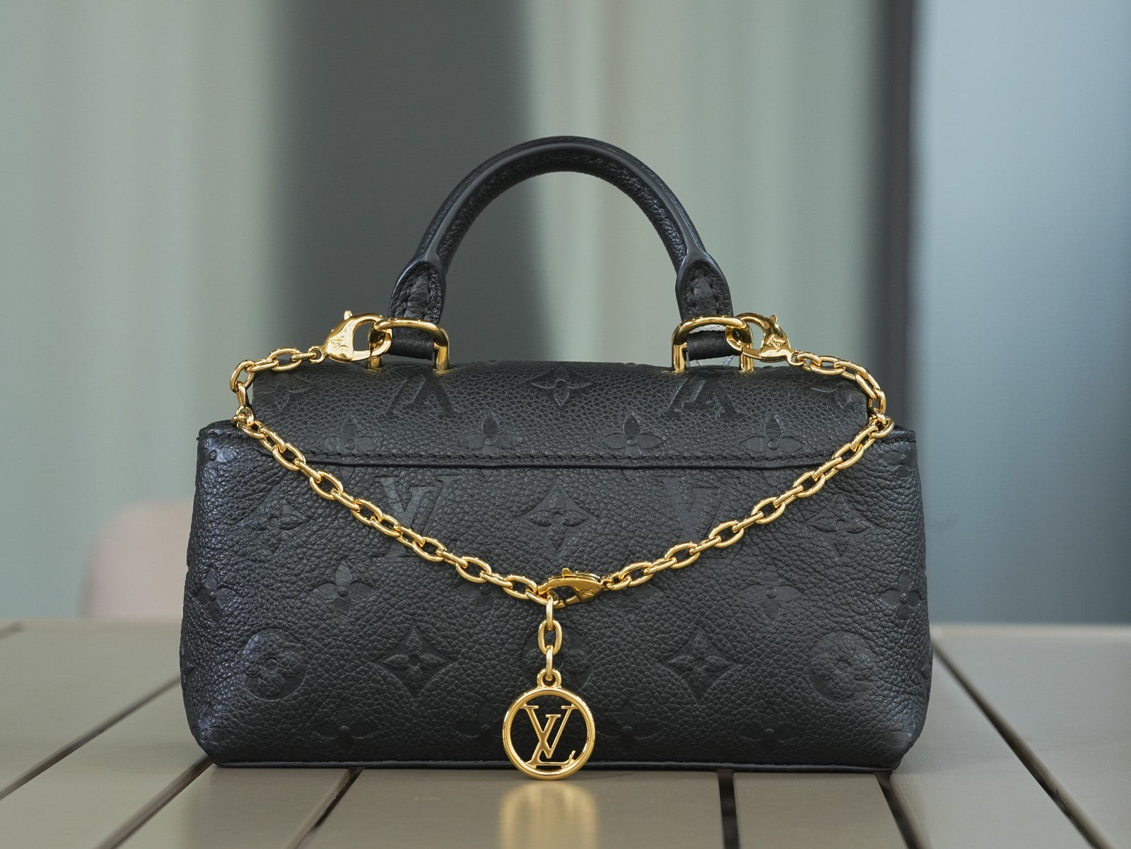 Louis Vuitton Black Monogram Empreinte NANO Madeleine Crossbody Handbag