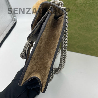 Gucci Dionysus Small Chain Shoulder Bag Brown Silver Hardware Classic