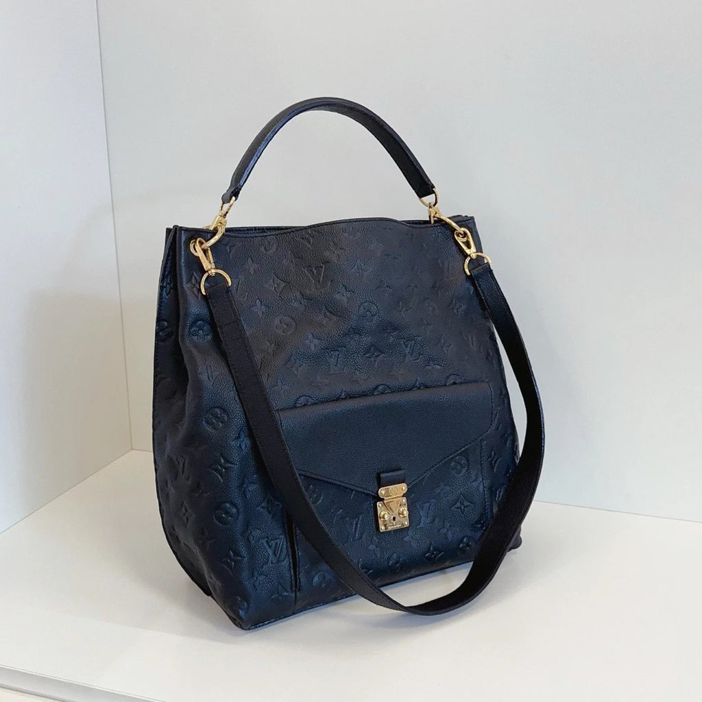Louis Vuitton Métis Hobo 3Ways Top Handle Shoulder Crossbody Black Gold Women