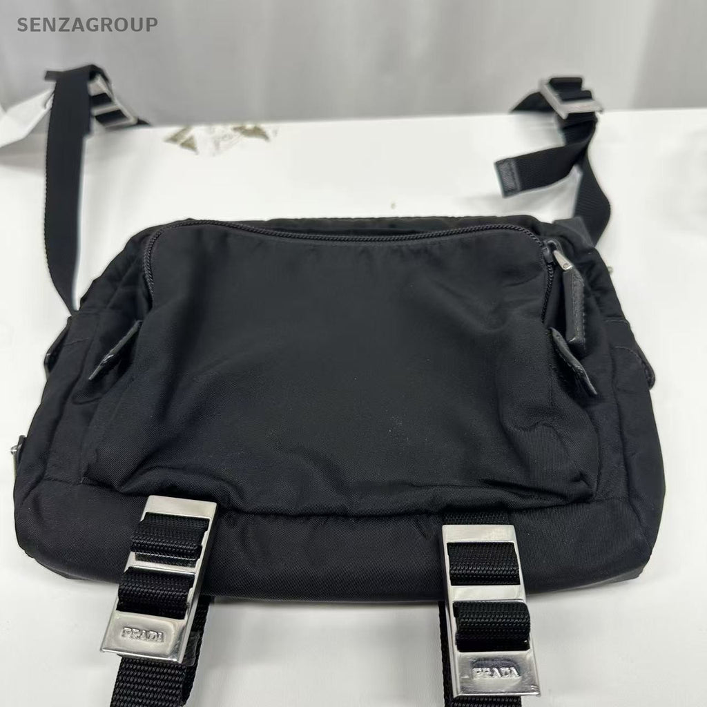 PRADA Nylon Black Silver Camera bag