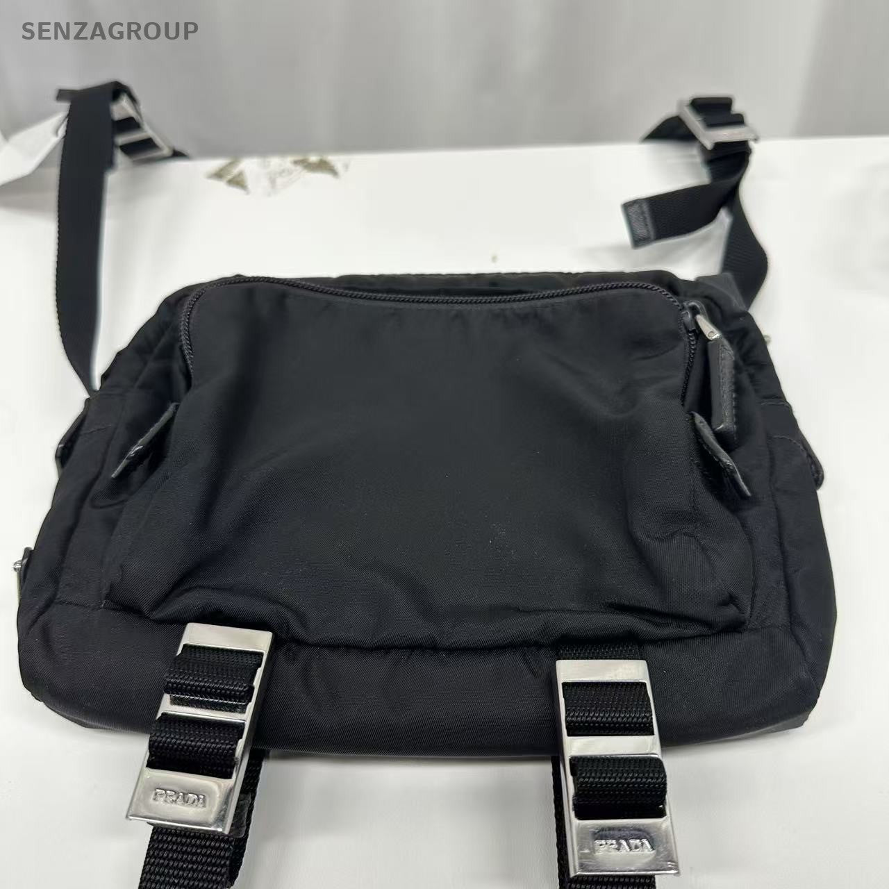 PRADA Nylon Black Silver Camera bag