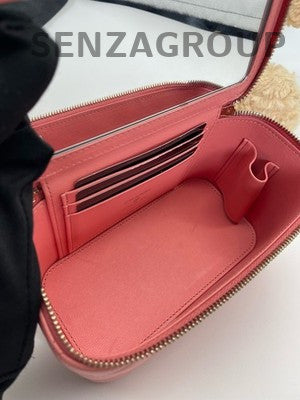 Chanel Pink Quilted Lambskin Long Box Bag with Gold Hardware