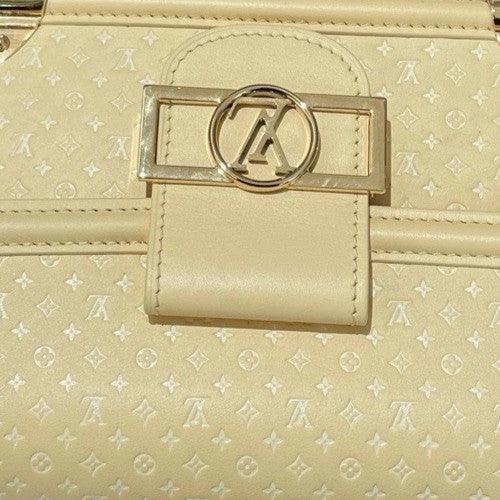 Louis Vuitton Dauphine PM Shoulder Bag Crossbody Yellow Gold Women Classic