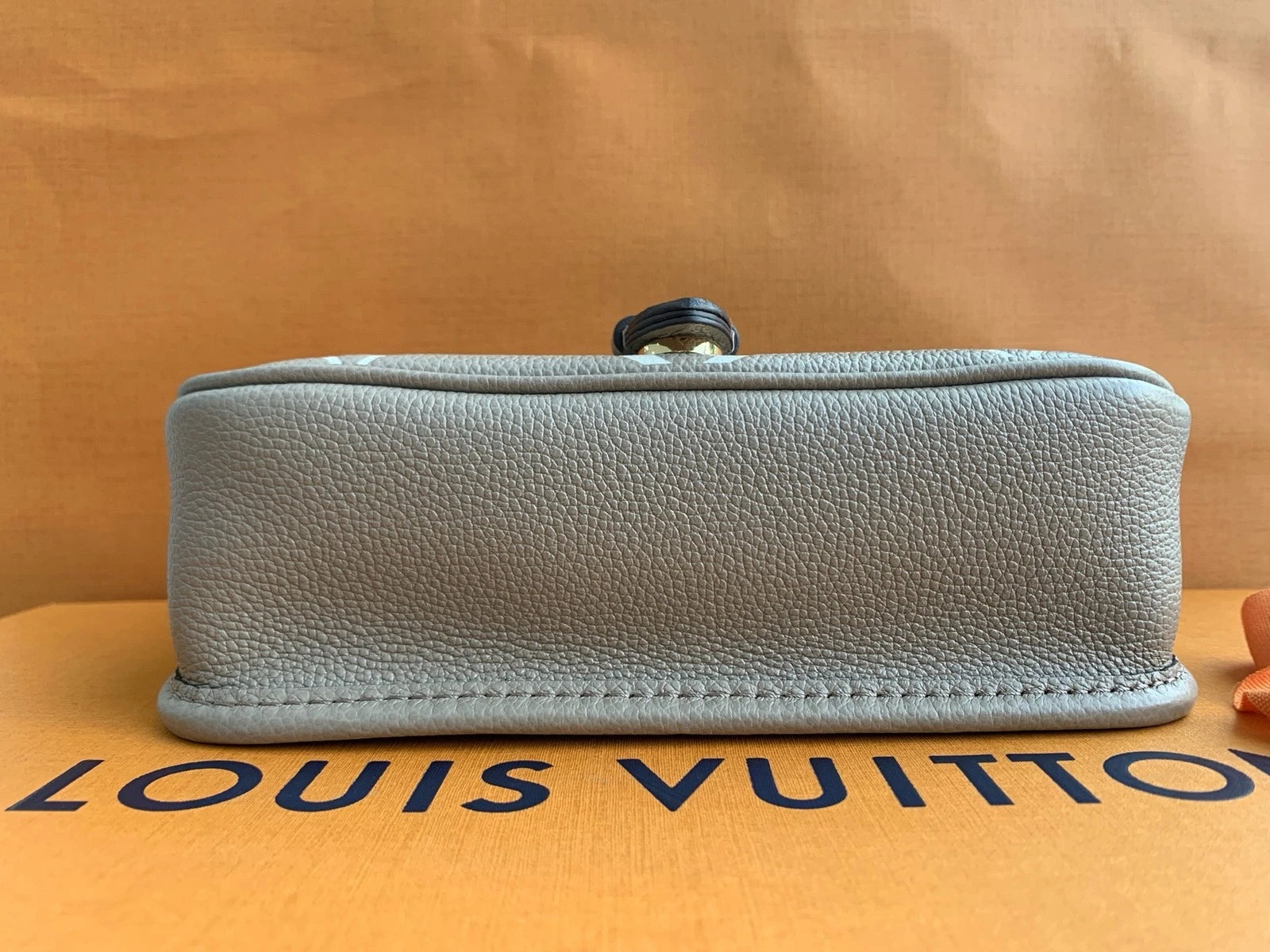 Louis Vuitton Leather Gray Nano Baguette Shoulder Bag For Women
