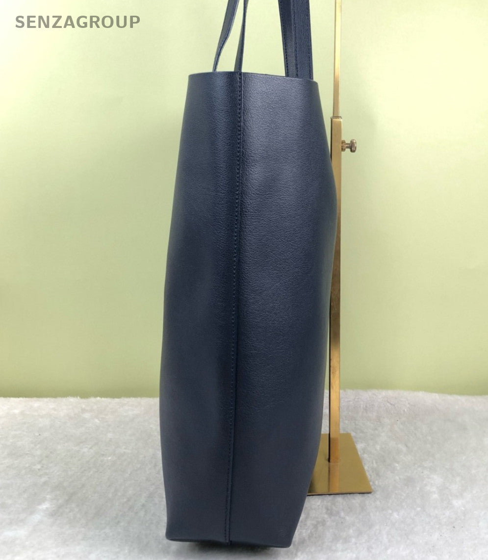 Saint Laurent Tote Shoulder Bag Blue Gold Used Women Classic