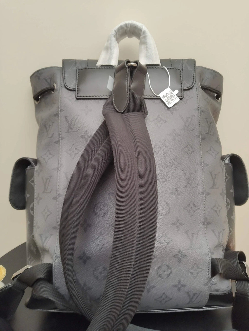 Louis Vuitton Canvas Christopher Small Black Grey Backpack For Unisex