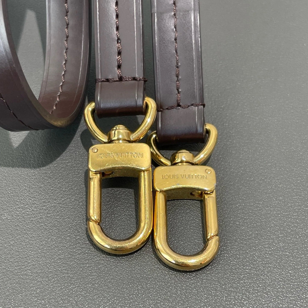 Louis Vuitton Croisette Damier Brown Gold Crossbody Top Handle Excellent