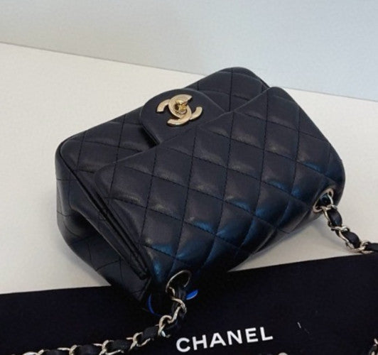 Chanel Classic Flap Chain Diamond Black Gold Shoulder Crossbody Women Fashion