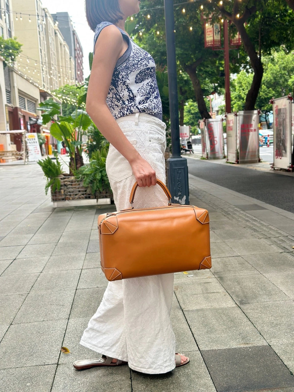 Hermes Maxibox Gold Brown Top Handle Box Bag For Women