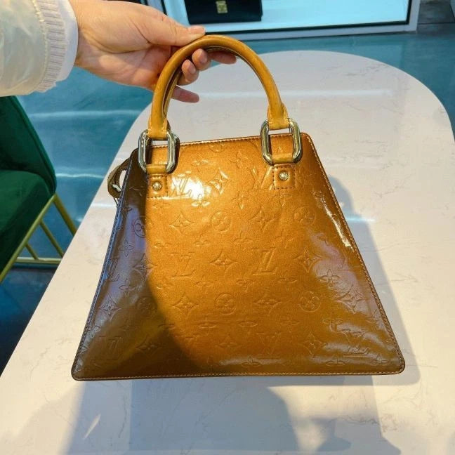 Louis Vuitton Bronze Patent Leather Handbag For Women