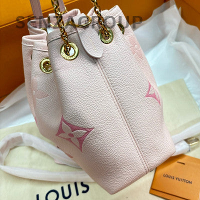 Louis Vuitton Pochette Monogram Empreinte Leather Pink Women's Shoulder Bag