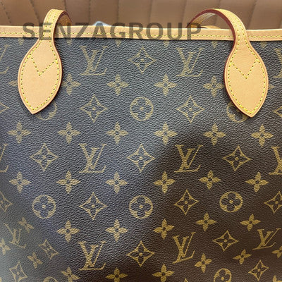 Louis Vuitton Neverfull MM Tote Bag Brown Gold Hardware Classic Women's