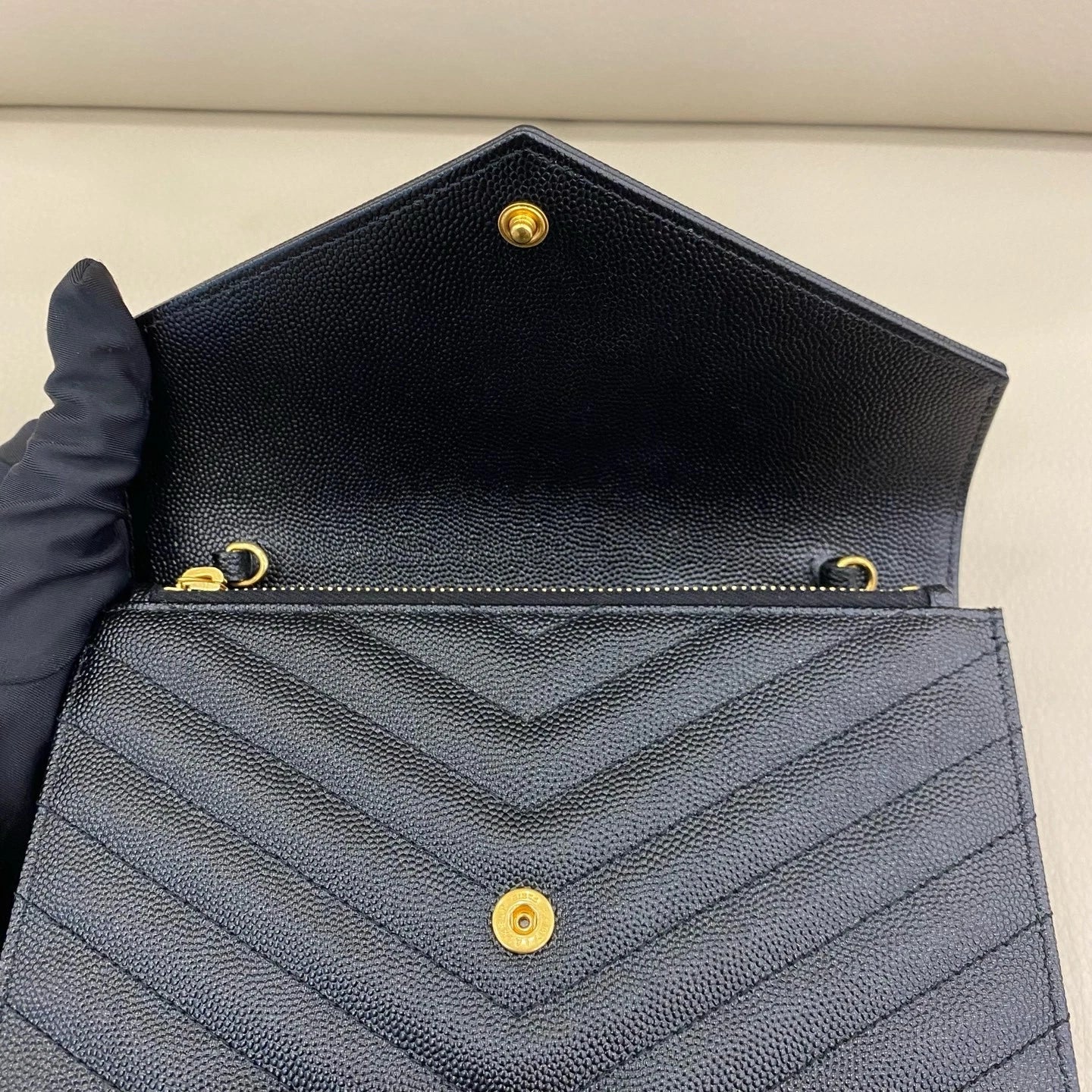 YSL Black Envelope WOC Crossbody Bag For Women