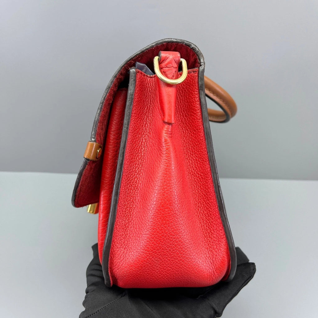 Louis Vuitton Red Lock Messenger Bag For Women
