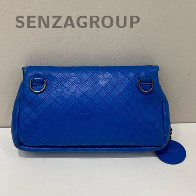 Bottega Veneta Blue Chain Shoulder Crossbody Bag Women's Fashion Classic