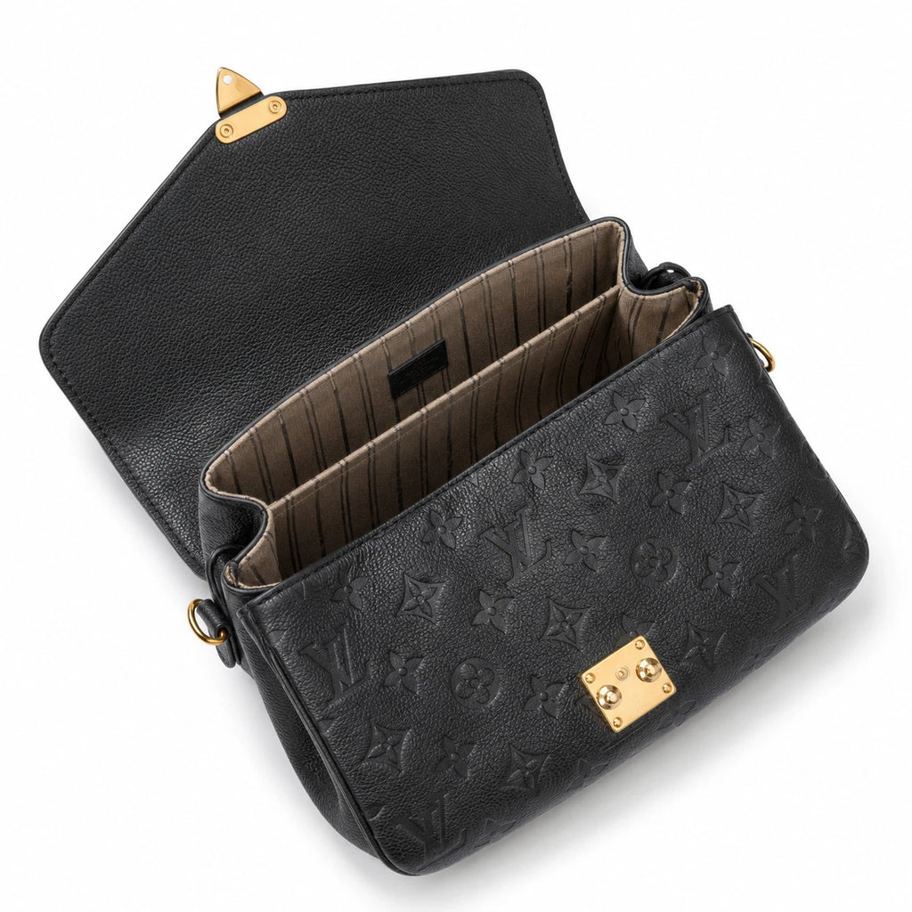 Louis Vuitton Pochette Metis Monogram Empreinte Black Shoulder Bag Crossbody