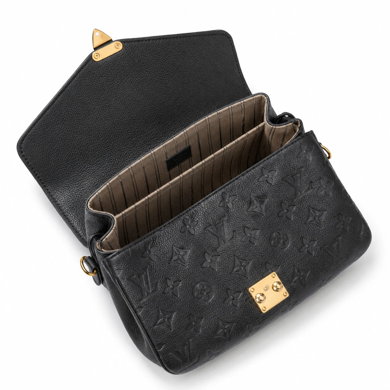 Louis Vuitton Pochette Metis Monogram Empreinte Black Shoulder Bag Crossbody