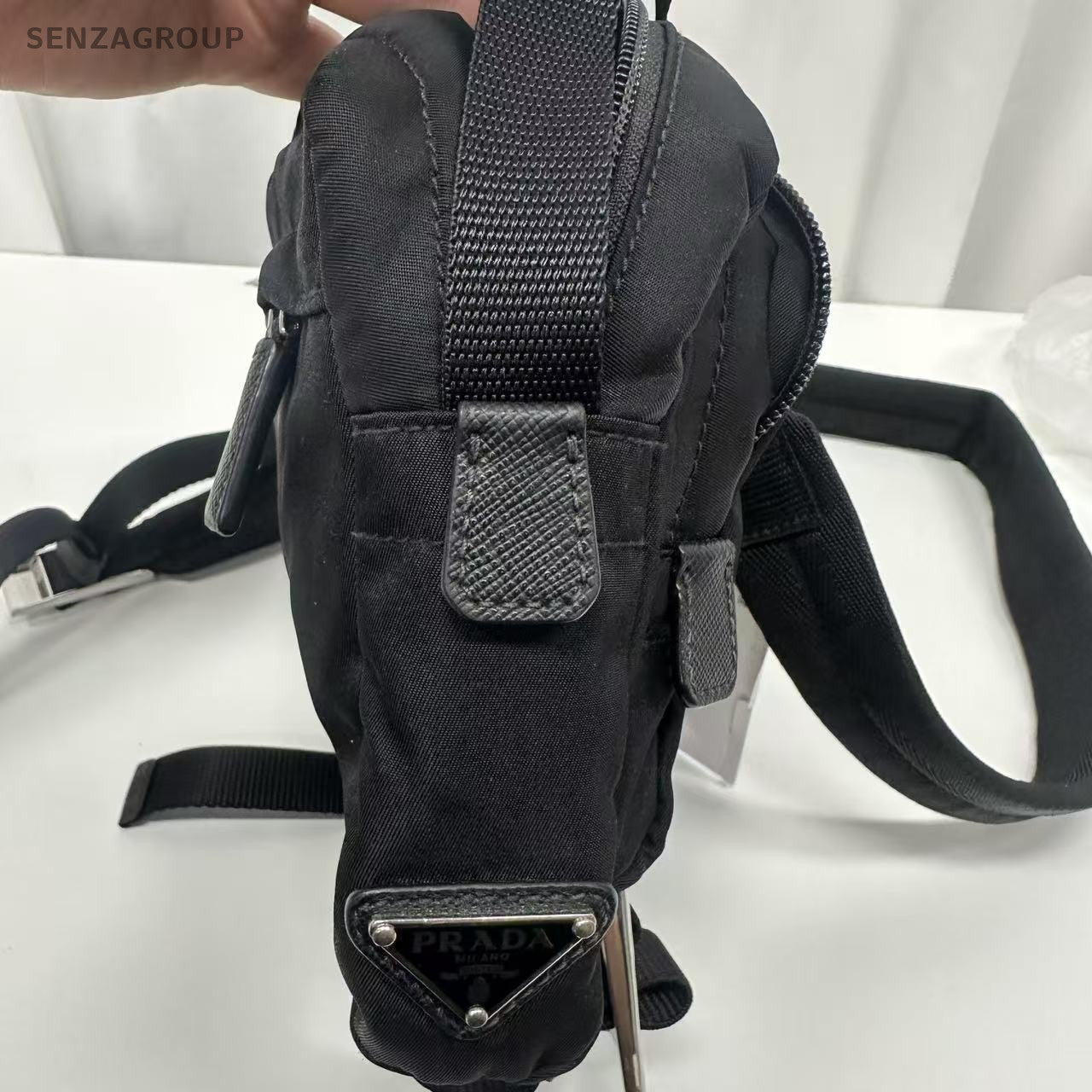PRADA Nylon Black Silver Camera bag