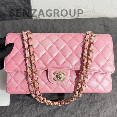 Chanel 23S Classic Flap Medium Pink Gold Chain Shoulder Bag