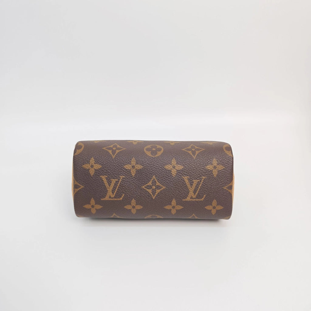 Louis Vuitton Speedy Nano Monogram Canvas Crossbody Bag For Women