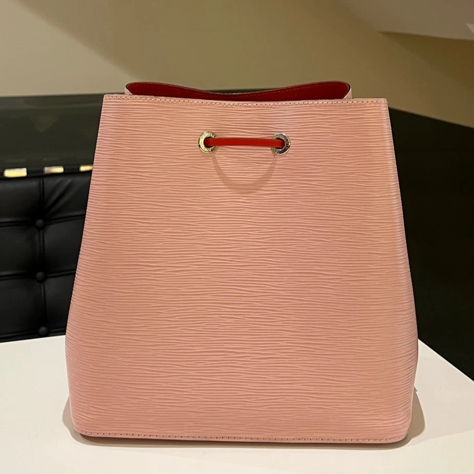 Louis Vuitton Pink Full Leather Bucket Bag