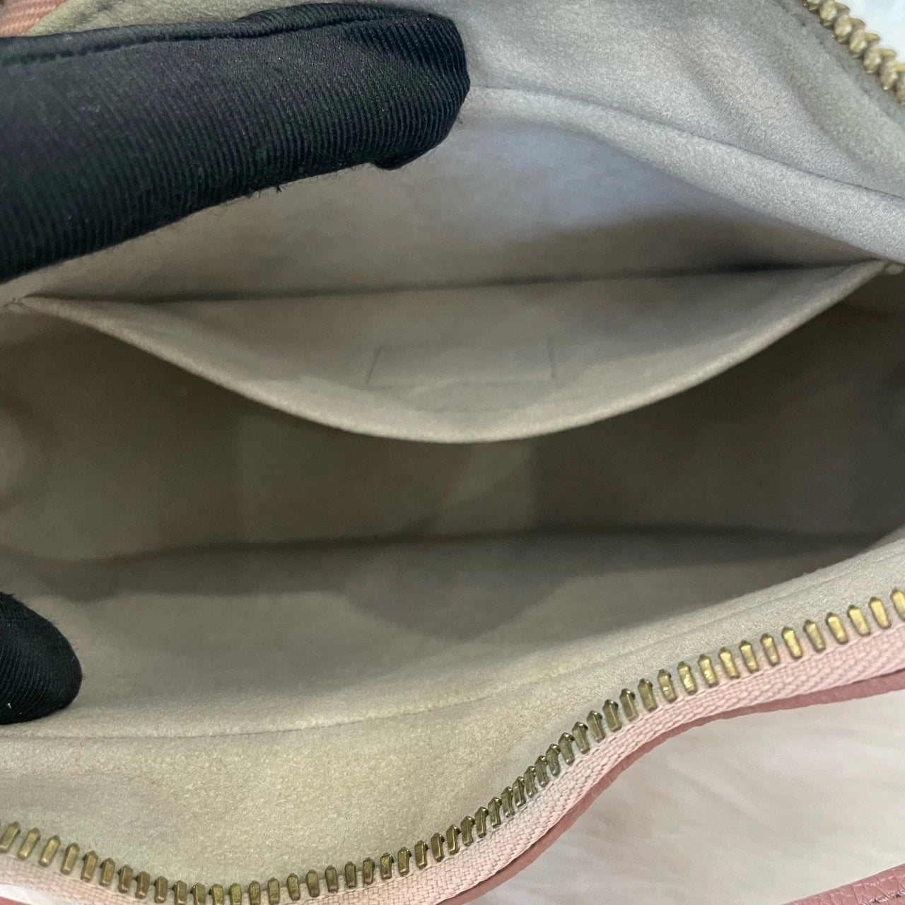 Louis Vuitton Monogram Empreinte Leather Pochette Métis Pink Gold