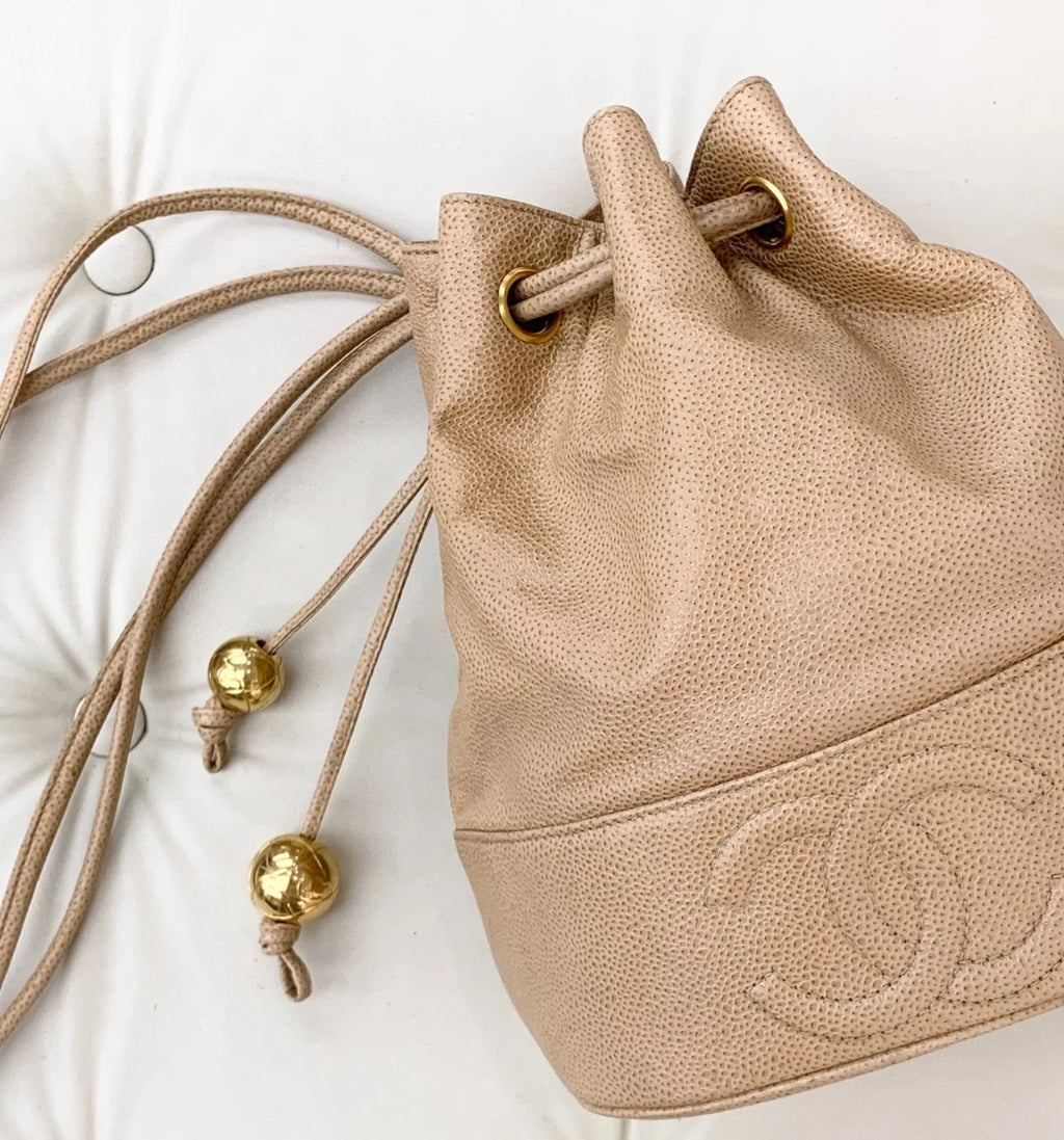 Chanel Calfskin 2Ways Bucket Shoulder Bag Crossbody Bag Women S
