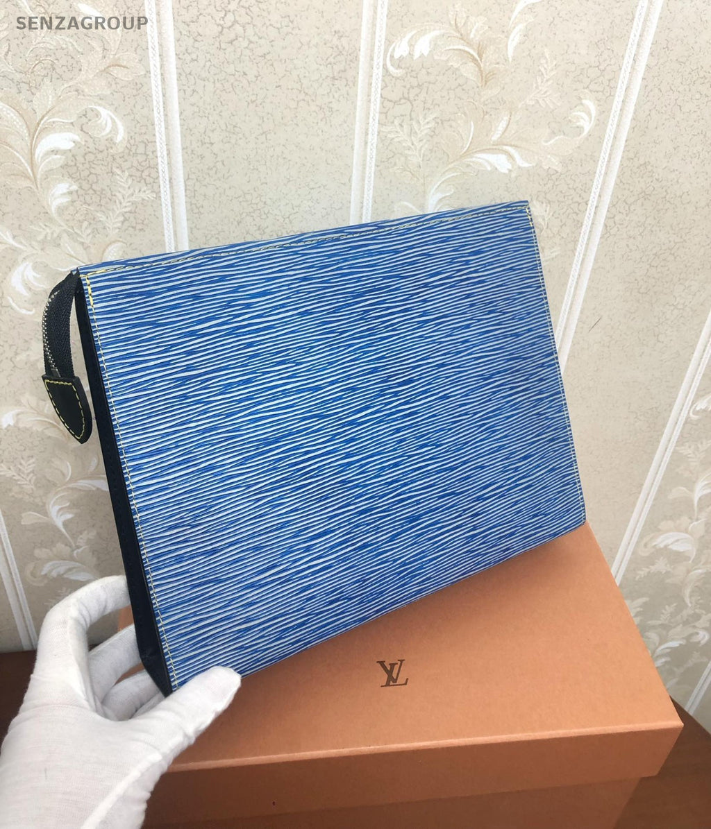 Louis Vuitton Water ripples Handbag Clutch Blue