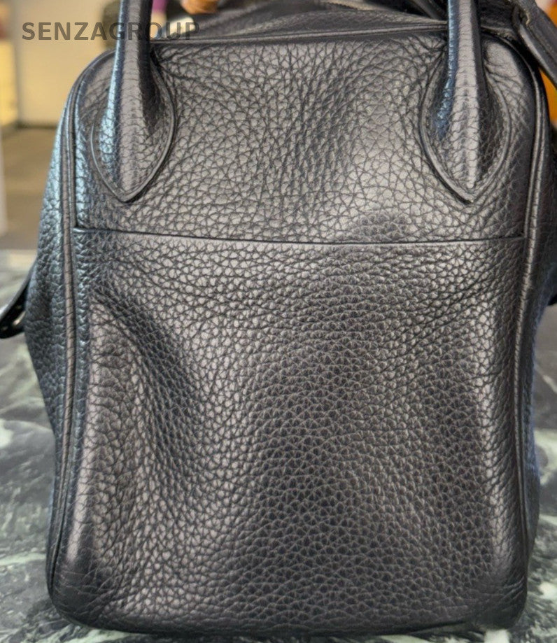 Hermes Lindy30 Shoulder Bag Black Silver Used Women Classic