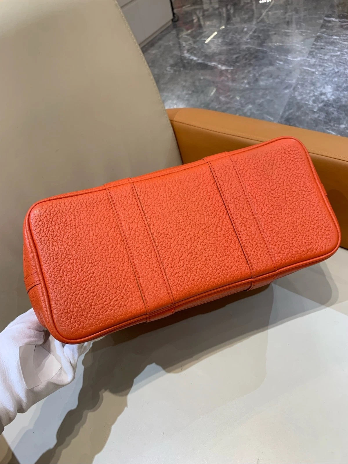 Hermes Garden Party30 Tote Bag Orange For Women