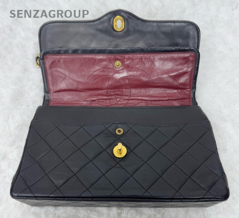 Chanel Classic Flap Chain Shoulder Bag Black Red Gold Women Diamond Fashion