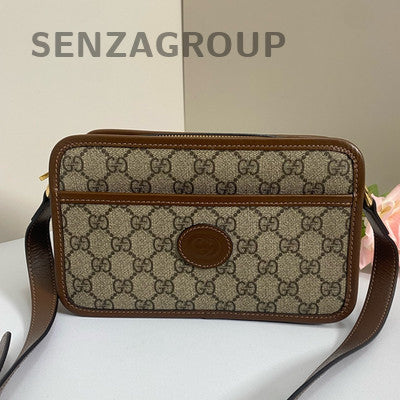 Gucci Retro GG Camera Bag Beige Brown Unisex Crossbody