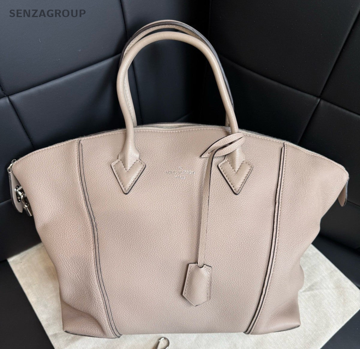 Louis Vuitton Lockit 2Way Top Handle Bag Shoulder Bag Gray Silver Women Classic