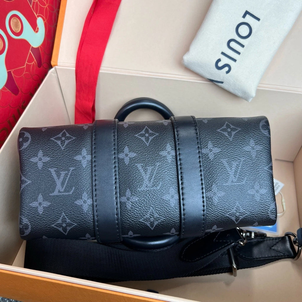 Louis Vuitton Keepall25 Black Handbag Shoulder Crossbody For Women