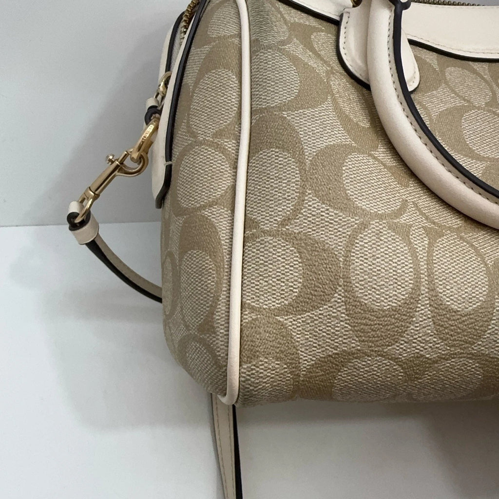 Coach PVC Small Bennett 23 Women's Boston Crossbody Handbag White