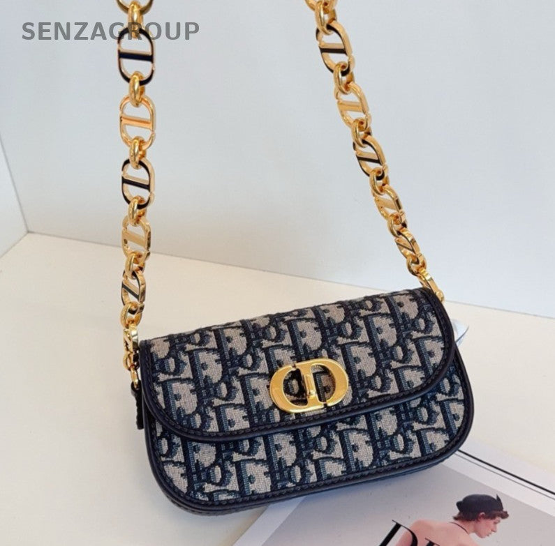 Christian Dior Oblique Avenue PM Monogram Chain Shoudler bag Crossbody Women