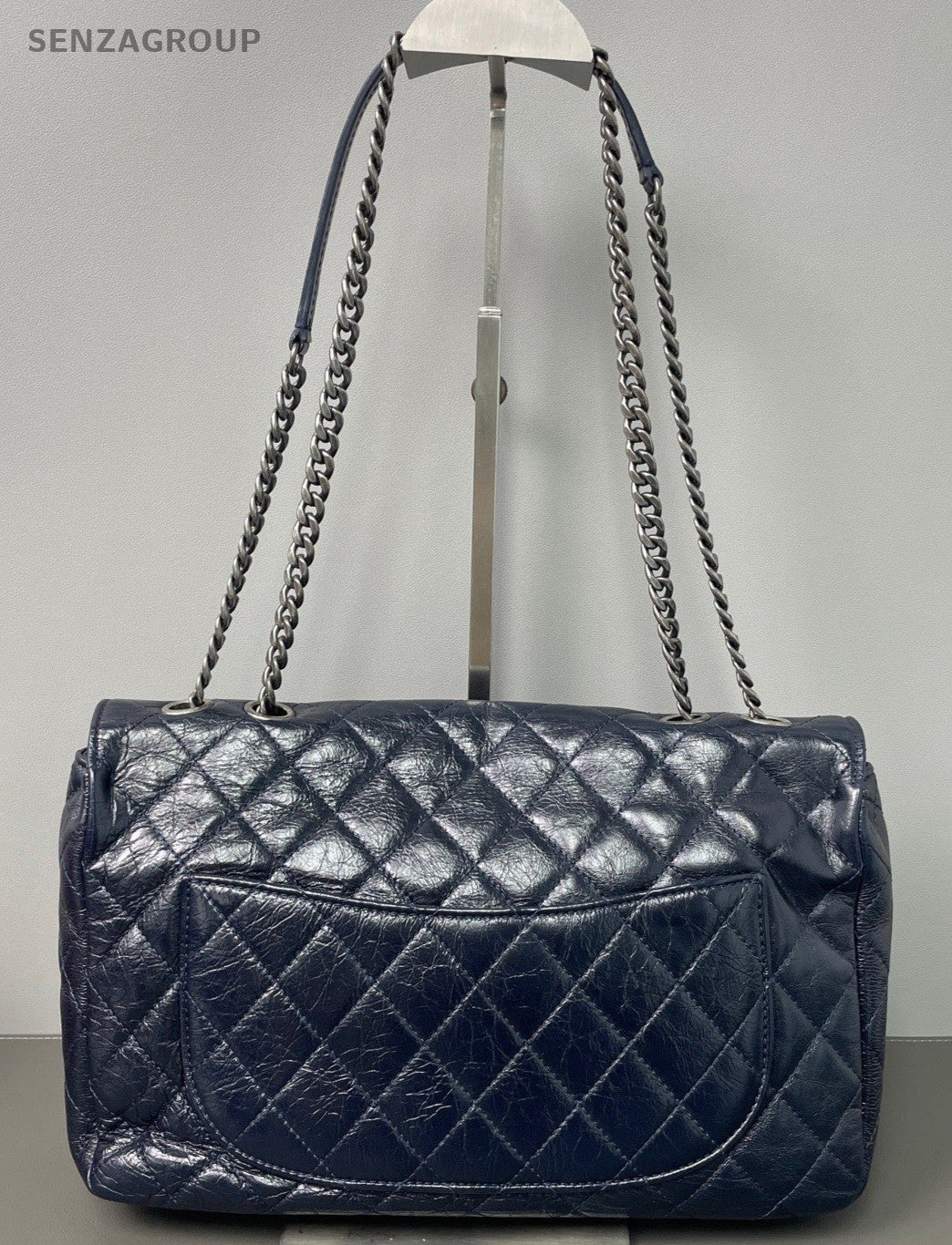 CHANEL Classic Flap Leboy Chain Shoulder bag Oil wax leather Deep Blue Women